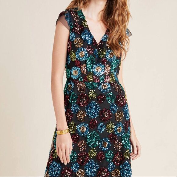 Anthropologie Eva Franco Sequined Midi Dress Size 8 NWT - Picture 8 of 15